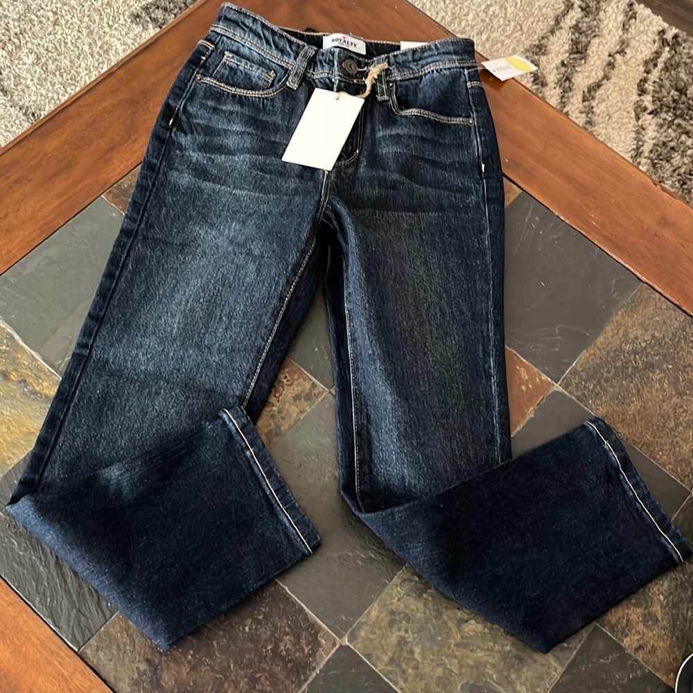 NWT Royalty for Me jeans Dark blue straight leg girls size 8